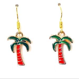 New Palm Tree Novelty Beach Summer Florida Dangling Dainty Earrings Unique Gift